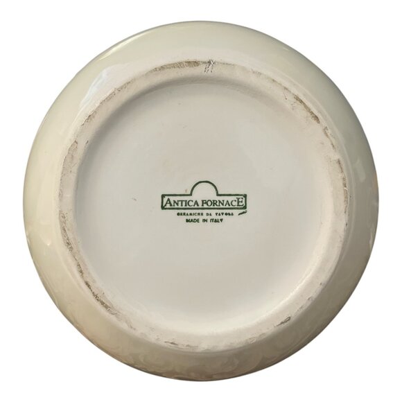 Hand-Painted Antica Fornace Italy Ceramic Pitcher With Eggplant & Leaf Design - Picture 6 of 6